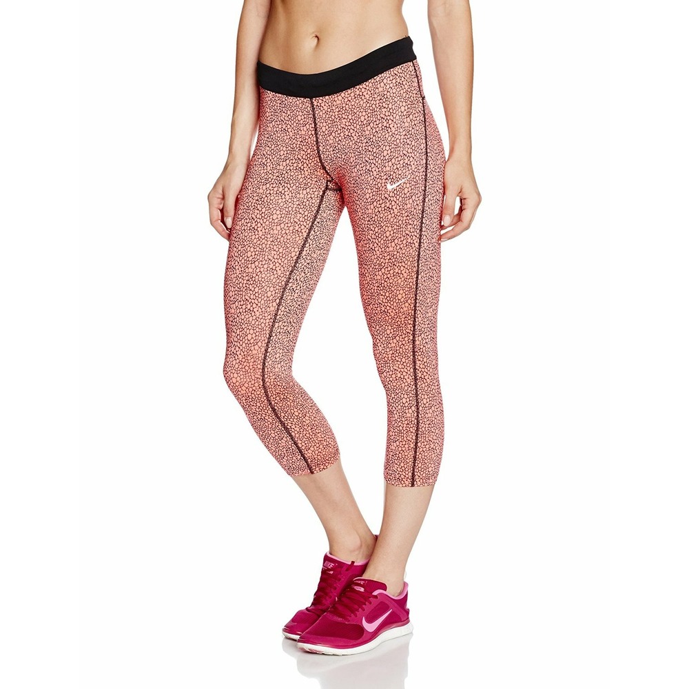 Nike Women's Dri-Fit AOP Relay Crop Running Tights Pants Size XS